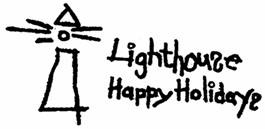 Lighthouse Happy Holidays Gift Drive logo